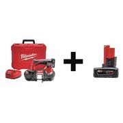 Milwaukee Tool Portable Cordless Band Saw, 12.0, 27 in Blade Length 2429-21XC, 48-11-2440