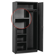 Equipto Storage Cabinet Extra 24"D Half Shelf, BK 16033A-BK