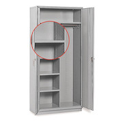 Equipto Storage Cabinet Extra 18"D Half Shelf, LG 16032A-LG