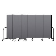 Screenflex Portable Room Divider, 7 Panel, 6 ft. H CFSL607-DG