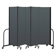 Screenflex Portable Room Divider, 5 Panel, 6 ft. 8"H CFSL685-DN