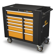 Gearwrench Industrial Rolling Cabinet, 11 Drawer, Black/Orange, 42 in W 83169