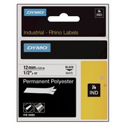 Dymo Label Tape Cartridge, Black/White, Labels/Roll: Continuous 18483