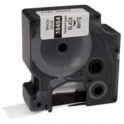 Dymo Label Tape Cartridge, Black/White, Labels/Roll: Continuous 18484
