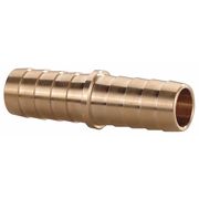 Speedaire Barbed Hose Mender, Straight, For 3/8 in Hose ID, Hose Barb x Hose Barb, Male x Male, Brass, 6AFH5 6AFH5