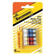 Eaton Bussmann Automotive Fuse Kit, ATC Series, 8 Fuses Included 10 A to 40 A, Not Rated BP/ATC-AH8-RPP