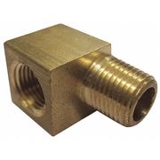 Zoro Select Brass 90 Degrees Street Elbow, MNPT x FNPT, 1/4" Pipe Size 10 PK 6AYU2