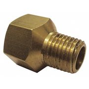 Zoro Select Brass Reducing Adapter, FNPT x MNPT, 1/2" x 3/8" Pipe Size 10 PK 6AYY0