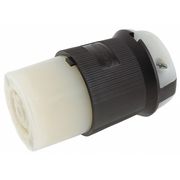 Hubbell Locking Connector, 30 A, 480V AC, 3 Pole, 3 Phase, 4 Wire, L16-30R, 16 AWG to 8 AWG, Screw Terminals HBL2733