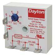 Dayton Encapsulated Timer Relay, 1A, Solid State 6A857