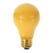 Satco 100 W A19 Incandescent - Yellow - 2000 Hours - Medium Base - 130V - 2/Pack S3939