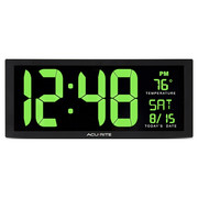 Acurite Large Digital Clock W/ Indoor Temperature, 14.5" 75155M
