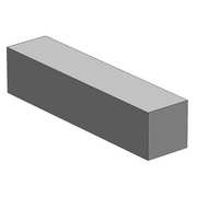 Zoro Select Carbon Steel Square Bar, 36 in L, 3 in W 18S3-36