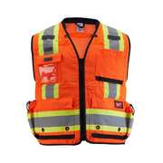 Milwaukee Tool Class 2 Surveyor's High Visibility Orange Safety Vest - Large/X-Large 48-73-5166