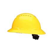 3M Full Brim SecureFit(TM) Full Brim Hard Hat, Type 1, Class C, Ratchet (4-Point), Yellow H-802SFV-UV