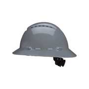3M Full Brim SecureFit(TM) Full Brim Hard Hat, Type 1, Class C, Ratchet (4-Point), Gray H-808SFV-UV