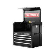 Craftsman S2000 Tool Chest W/ Light & Divider, 4 Drawer, Black, 26 in W x 16 in D x 24-1/2 in H CMST32642BK