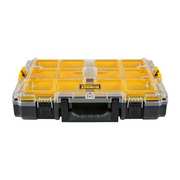 Dewalt ToughSystem 2.0 Full-Size Organizer, Plastic, Black/Yellow, 21 in W x 14-1/2 in D x 5 in H DWST08040