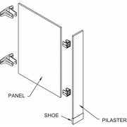 Zoro Select Urinal Partition, Screen, Gray, Polymer 7YP85