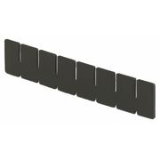 Lewisbins Plastic Divider, Black, 9 5/8 in L, Not Applicable W, 2 in H DV1025 XL