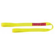 Lift-All Web Sling, Flat Eye and Eye, 10 ft L, 1 in W, Nylon, Yellow EE1601NFX10