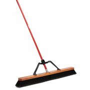 Libman 36 in Sweep Face Push Broom, Black, 60 in L Handle 850003