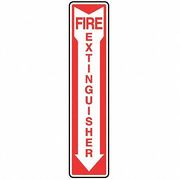 Accuform Fire Extinguisher Sign, 18X4", R/WHT MFXG545VS