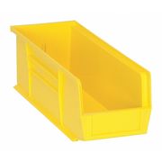 Quantum Storage Systems 50 lb Hang & Stack Storage Bin, Polypropylene, 5 1/2 in W, 5 in H, Yellow, 14 3/4 in L QUS234YL