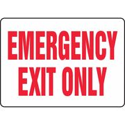 Accuform Exit Sign, Emergency Exit Only, 10"X14 MEXT918VA