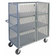 Jamco Mesh Security Cart 3,000 lb Capacity, 28 in W x 66 in L x 57 in H, 3 Shelves VC260P600GP