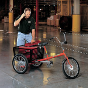 Worksman Tricycle, 20 In Wheel, Black M2020-CB-BLK
