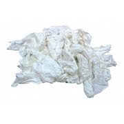 Hospeco Recycled Cotton T-shirt Cloth Rag 25 lb. Varies, White, 200PK 457-25