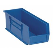 Quantum Storage Systems 50 lb Hang & Stack Storage Bin, Polypropylene, 5 1/2 in W, 5 in H, Blue, 14 3/4 in L QUS234BL