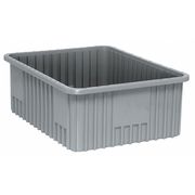 Quantum Storage Systems Divider Box, Gray, Polypropylene, 22 1/2 in L, 17 1/2 in W, 8 in H, 1.39 cu ft Volume Capacity DG93080GY