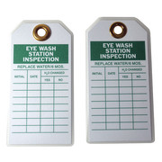 Zoro Select Eye Wash Sta Inspection Tag, Grn/Wht, PK10 9HUP5