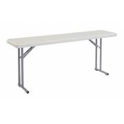 National Public Seating Rectangle Seminar Table, 18" X 72" X 29-1/2", Blow-molded plastic Top, Speckled Gray BT1872