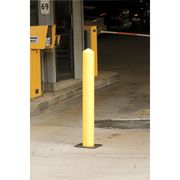 Zoro Select Bollard, 7", Polyethylene, Yellow 1733