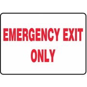 Accuform Exit Sign, Emergency Exit Only, 7"X10 MEXT586VP