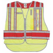 Zoro Select M To XL Fire Safety Vest, Lime/Red 4003BV-M-XL