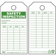 Zing Saf Inspection Tag, 5-3/4 x 3 In, PK10 7014