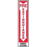 Accuform Fire Extinguisher Sign, 18X4", AL, ENG MFXG584VA