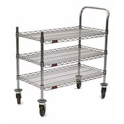 Zoro Select Wire Shelving Cart, 500 lb., 40 In.H U3-1836C-RP