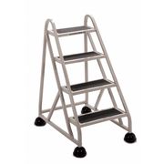 Cramer 4 Steps, Aluminum Step Stand, 300 lb. Load Capacity, Beige 1040-19