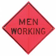 Eastern Metal Signs And Safety Men Working Traffic Sign, 36 in Height, 36 in Width, Polyester, PVC, Diamond, English C/36-EMO-3FH-HD MEN WORKING