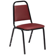 National Public Seating Stacking Chair, 9100 Series, Vinyl Burgundy 9108-B