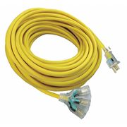 Zoro Select 100 ft. 12/3 3-Outlet Lighted Extension Cord SJTW 9AD35ID