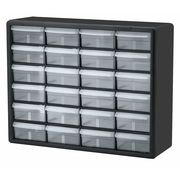 Akro-Mils Drawer Bin Cabinet with 24 Drawers, Plastic, 20 in W x 15 3/4 in H x 6 1/2 in D 10124