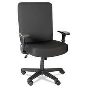 Alera Big and Tall Chair, Polyester, 17-1/2" to 21" Height, Adjustable Arms, Black AAPCP110