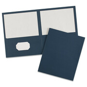 Avery Dennison Two-Pocket File Folder, Dark Blue, PK25 47985