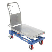 Vestil Single Hydraulic Scissor Cart, 1000 lb. Cap, 19-3/4"W, 32"L CART-1000-TS